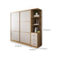 Modern Artificial Wood Wardrobe Freestanding Wardrobe with Sliding Doors