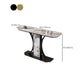Glam Console Table Half Moon Stone Accent Table for Hall , 12 Inch Wide Clearhalo 'Console Tables' 'console_tables' 'Entry & Mudroom Furniture' 'furn' 'furn_console_tables' 'Furniture' 7317257