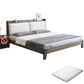 Contemporary Wood and Upholstered Bed Rectangular Standard Bed