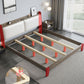 Legno contemporaneo in legno e letto imbottito letto standard rettangolare