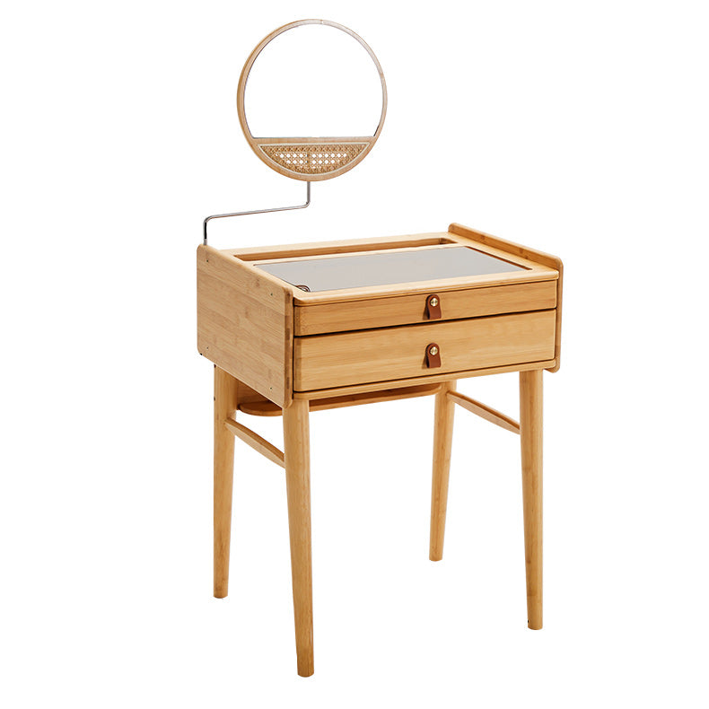 Modern Mirrored Makeup Vanity Glass Drawers Make-up Vanity with Storage Clearhalo 'Bedroom Furniture' 'furn' 'furn_makeup_vanities' 'Furniture' 'Makeup Vanities' 'makeup_vanities' 7317516