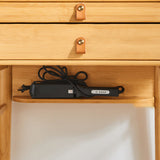 Modern Mirrored Makeup Vanity Glass Drawers Make-up Vanity with Storage Clearhalo 'Bedroom Furniture' 'furn' 'furn_makeup_vanities' 'Furniture' 'Makeup Vanities' 'makeup_vanities' 7317520