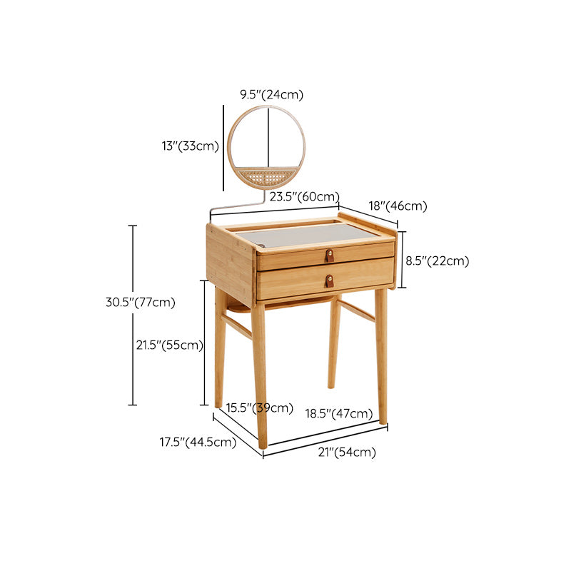 Modern Mirrored Makeup Vanity Glass Drawers Make-up Vanity with Storage Clearhalo 'Bedroom Furniture' 'furn' 'furn_makeup_vanities' 'Furniture' 'Makeup Vanities' 'makeup_vanities' 7317521