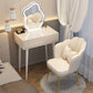 Contemporary Lighted Mirror Makeup Vanity Desk in Wood Vanity Dressing Table Set