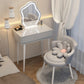 Contemporary Lighted Mirror Makeup Vanity Desk in Wood Vanity Dressing Table Set