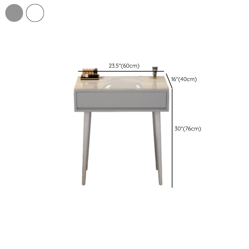 Contemporary Lighted Mirror Makeup Vanity Desk in Wood Vanity Dressing Table Set