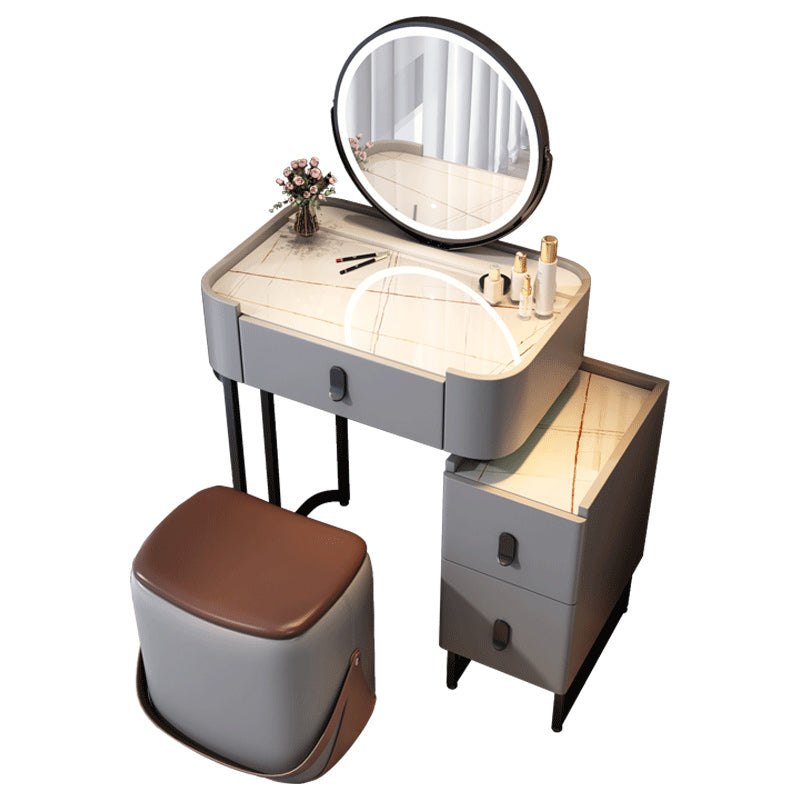 Glam 3 Drawers Make-up Vanity Marble Makeup Vanity Desk Table