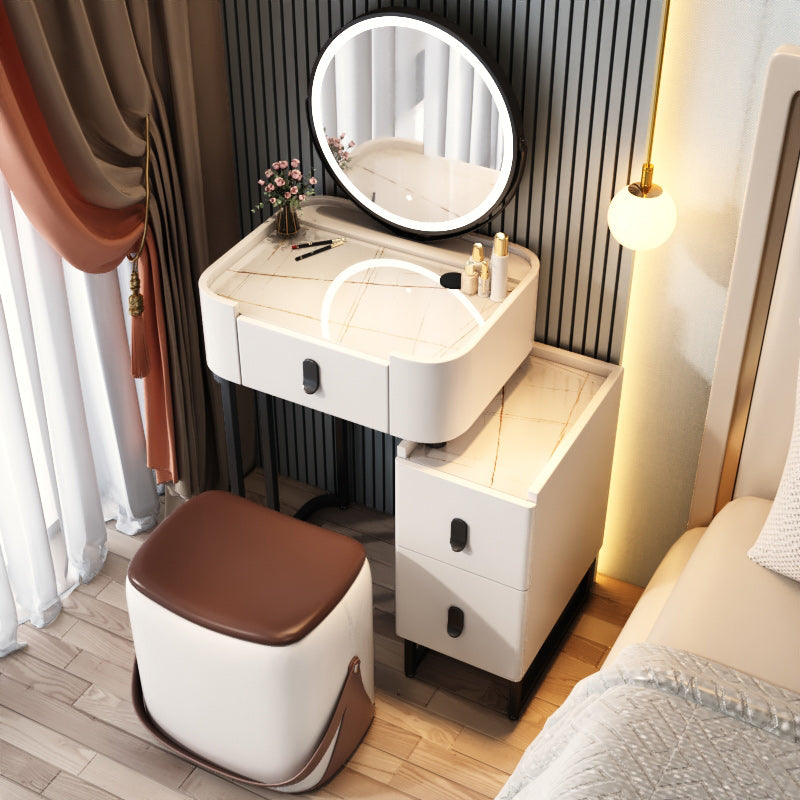 Glam 3 Drawers Make-up Vanity Marble Makeup Vanity Desk Table