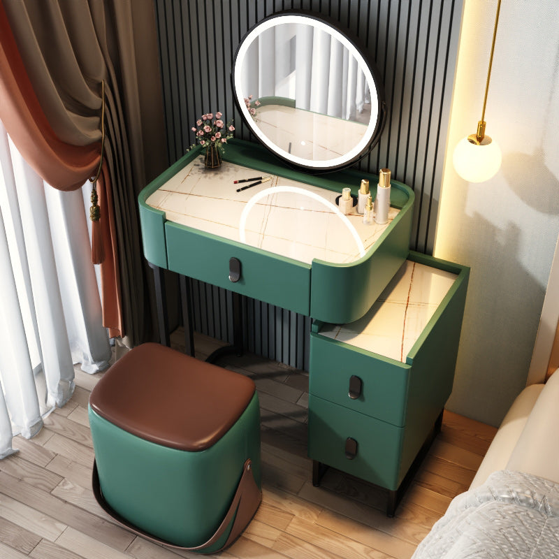 Glam 3 Drawers Make-up Vanity Marble Makeup Vanity Desk Table