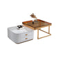 Square Coffee Table Glass Top Coffee Table Set for Living Room White-Brown Glass Gold Clearhalo 'Coffee & Accent Tables' 'Coffee Tables' 'coffee_tables' 'furn' 'furn_coffee_tables' 'Furniture' 'Living Room Furniture' 7317652