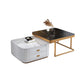 Square Coffee Table Glass Top Coffee Table Set for Living Room Black-White Stone Gold Clearhalo 'Coffee & Accent Tables' 'Coffee Tables' 'coffee_tables' 'furn' 'furn_coffee_tables' 'Furniture' 'Living Room Furniture' 7317658