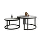 Rectangle Coffee Table Slate 2 Nesting Coffee Table Set for Living Room Gray & White Drawers Not Included Clearhalo 'Coffee & Accent Tables' 'Coffee Tables' 'coffee_tables' 'furn' 'furn_coffee_tables' 'Furniture' 'Living Room Furniture' 7317668