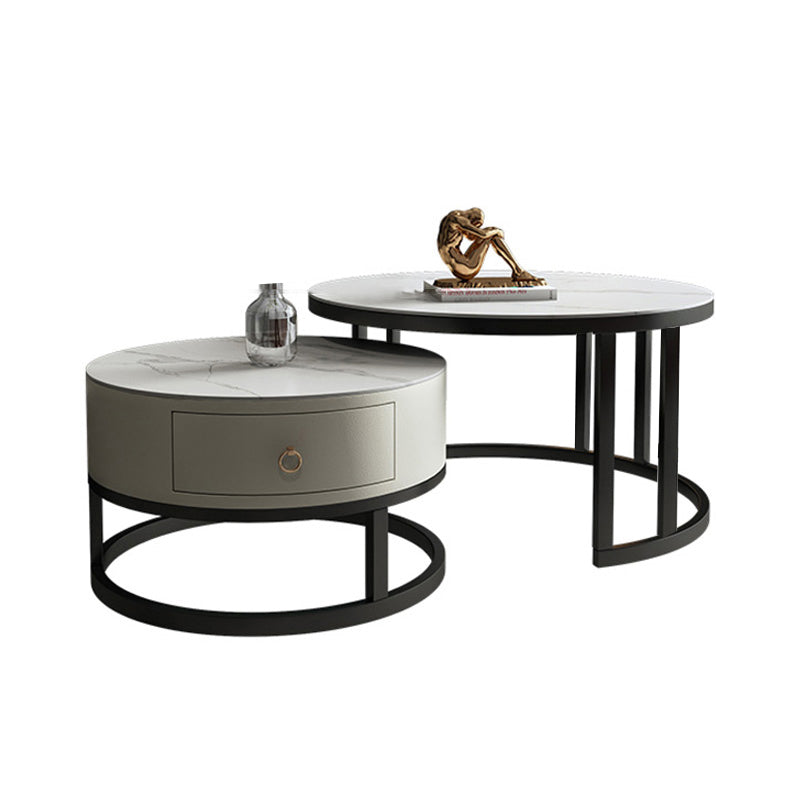 Rectangle Coffee Table Slate 2 Nesting Coffee Table Set for Living Room Clearhalo 'Coffee & Accent Tables' 'Coffee Tables' 'coffee_tables' 'furn' 'furn_coffee_tables' 'Furniture' 'Living Room Furniture' 7317675