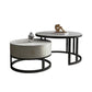 Rectangle Coffee Table Slate 2 Nesting Coffee Table Set for Living Room Gray & White Drawers Included Clearhalo 'Coffee & Accent Tables' 'Coffee Tables' 'coffee_tables' 'furn' 'furn_coffee_tables' 'Furniture' 'Living Room Furniture' 7317677