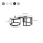 Rectangle Coffee Table Slate 2 Nesting Coffee Table Set for Living Room Clearhalo 'Coffee & Accent Tables' 'Coffee Tables' 'coffee_tables' 'furn' 'furn_coffee_tables' 'Furniture' 'Living Room Furniture' 7317685