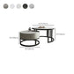 Rectangle Coffee Table Slate 2 Nesting Coffee Table Set for Living Room Clearhalo 'Coffee & Accent Tables' 'Coffee Tables' 'coffee_tables' 'furn' 'furn_coffee_tables' 'Furniture' 'Living Room Furniture' 7317686