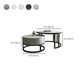 Rectangle Coffee Table Slate 2 Nesting Coffee Table Set for Living Room Clearhalo 'Coffee & Accent Tables' 'Coffee Tables' 'coffee_tables' 'furn' 'furn_coffee_tables' 'Furniture' 'Living Room Furniture' 7317688