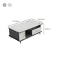 Table basse rectangulaire en ardoise avec tiroirs de rangement