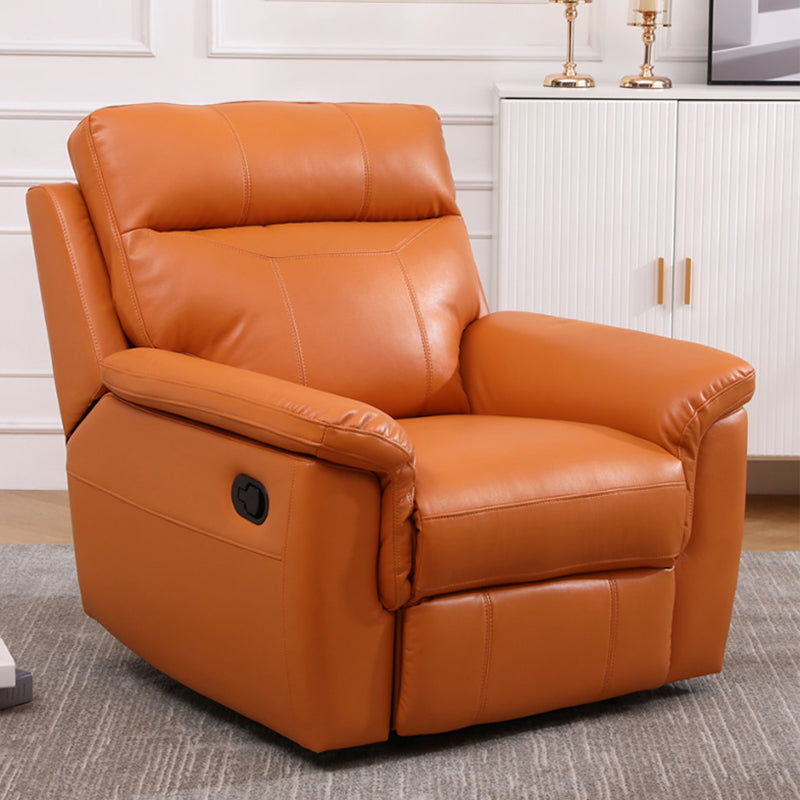 Contemporary Home Theater Recliner No Motion Manual-Push Botton Indoor Clearhalo 'Chairs & Seating' 'furn' 'furn_recliners' 'Furniture' 'Living Room Furniture' 'Recliners' 7317705
