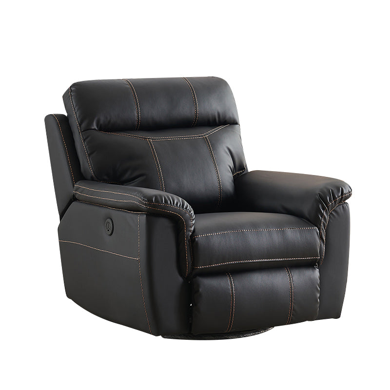 Contemporary Home Theater Recliner No Motion Manual-Push Botton Indoor Clearhalo 'Chairs & Seating' 'furn' 'furn_recliners' 'Furniture' 'Living Room Furniture' 'Recliners' 7317709