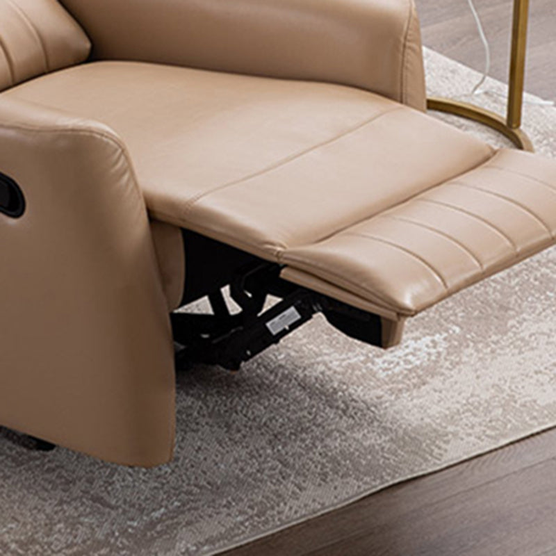 Sedia reclinabile in cuoio con telaio in metallo in metallo