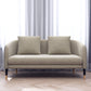 Slope Arm Sofa Fabric Settee Living Room Seating with Pillows