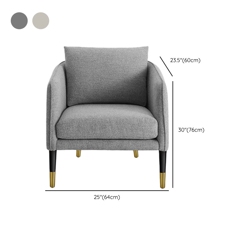 Slope Arm Sofa Fabric Settee Living Room Seating with Pillows