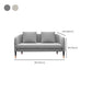 Slope Arm Sofa Fabric Settee Living Room Seating with Pillows