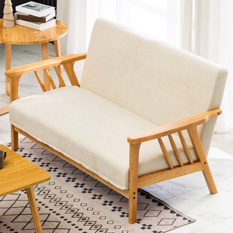 Canapé carré canapé en bois massif oreiller arrière