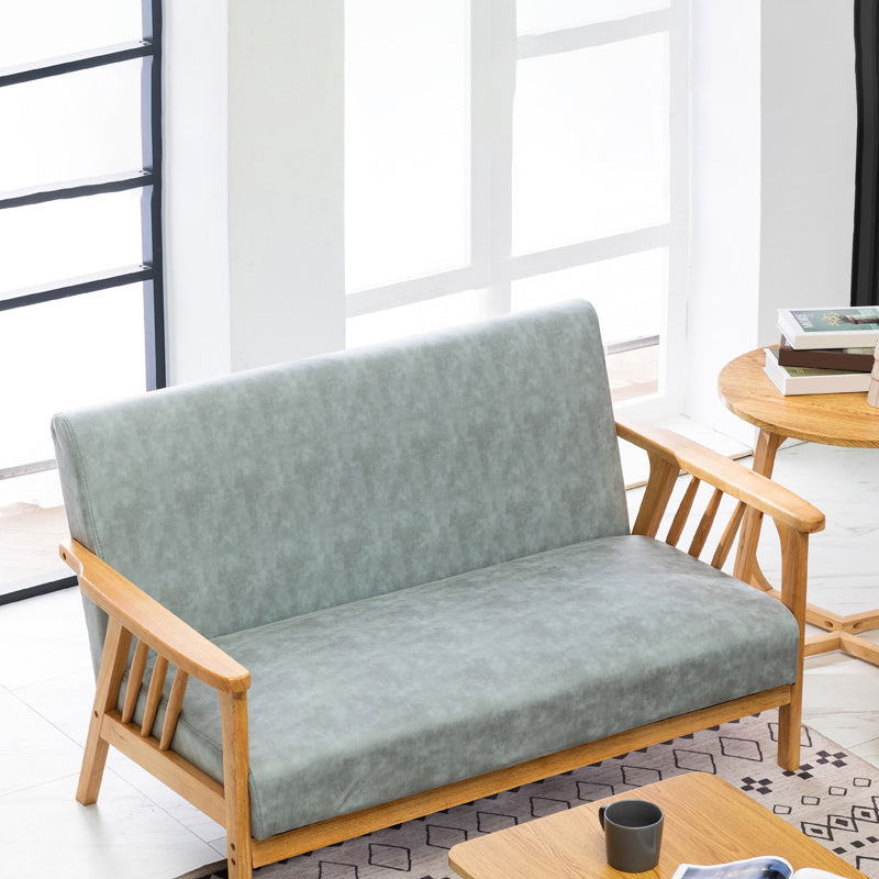 Canapé carré canapé en bois massif oreiller arrière