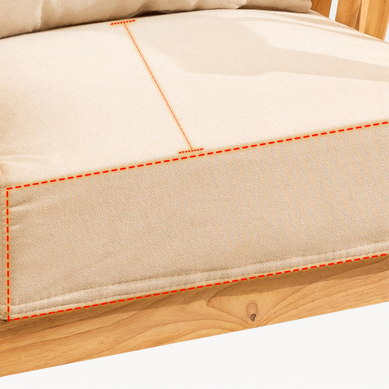 Canapé carré canapé en bois massif oreiller arrière