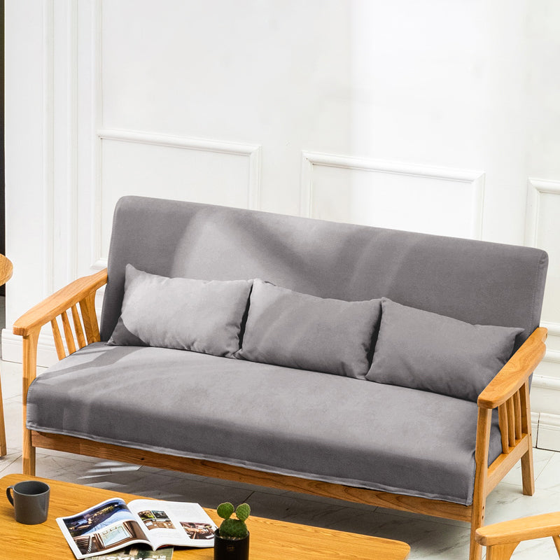 Canapé carré canapé en bois massif oreiller arrière