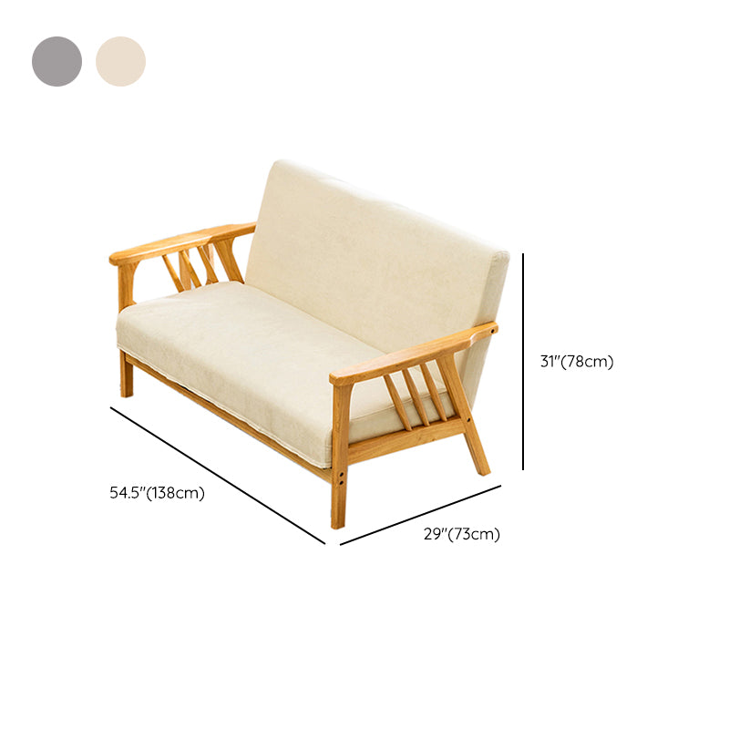 Canapé carré canapé en bois massif oreiller arrière