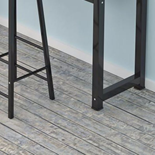 Tavolo da bar rettangolare in stile moderno Tavolo in legno con base in metallo per sala da pranzo