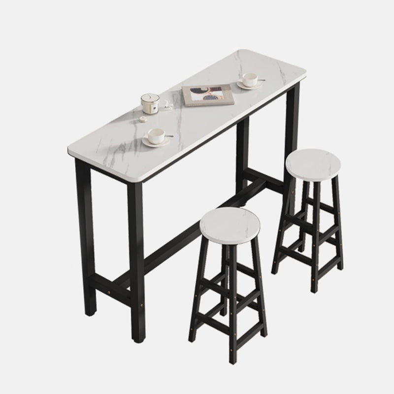 Set da tavolo da bar moderno rettangolare in legno da 2/3/4/5 pezzi per bar