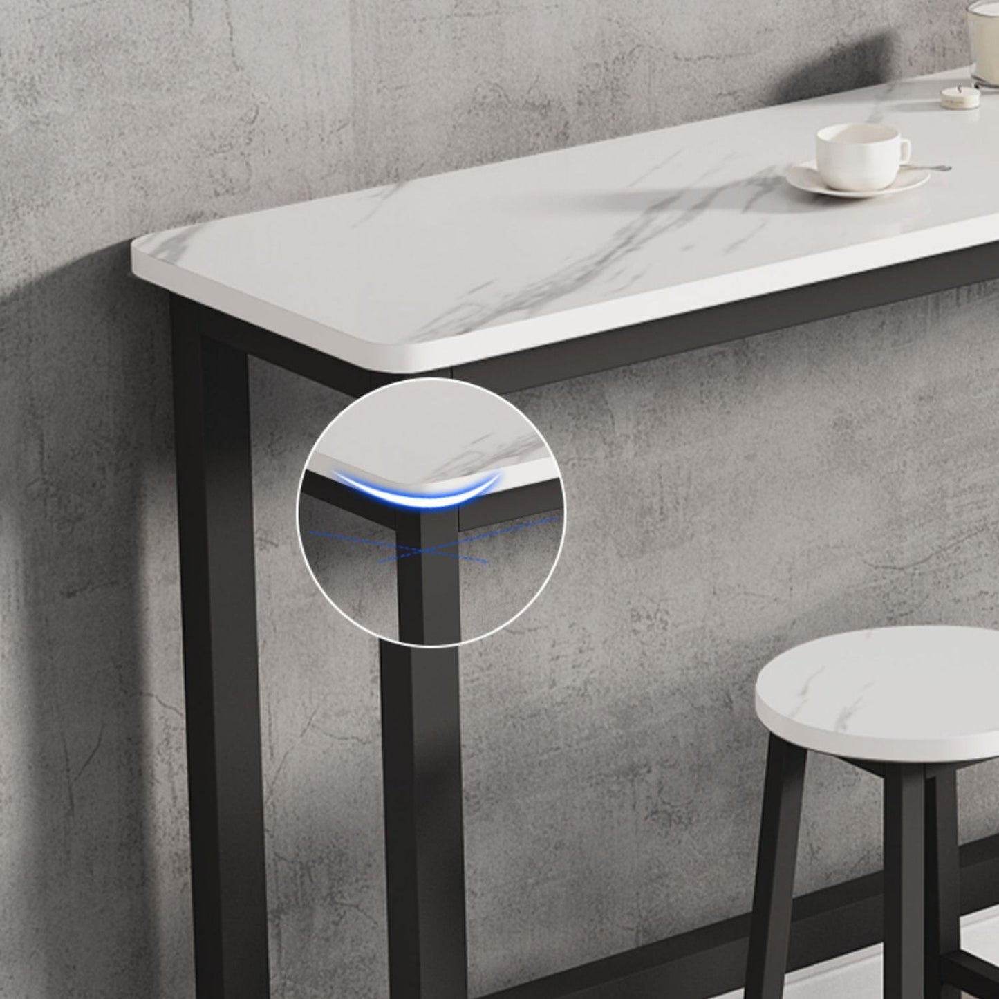 Set da tavolo da bar moderno rettangolare in legno da 2/3/4/5 pezzi per bar