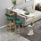 Juego de bar Glam Style, mesa de bar de piedra de 1/2/3 piezas con taburetes con respaldo de escalera