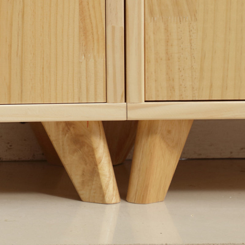 Houten gesloten achterste boekenkast standaard natuurlijke boekenplank met planken