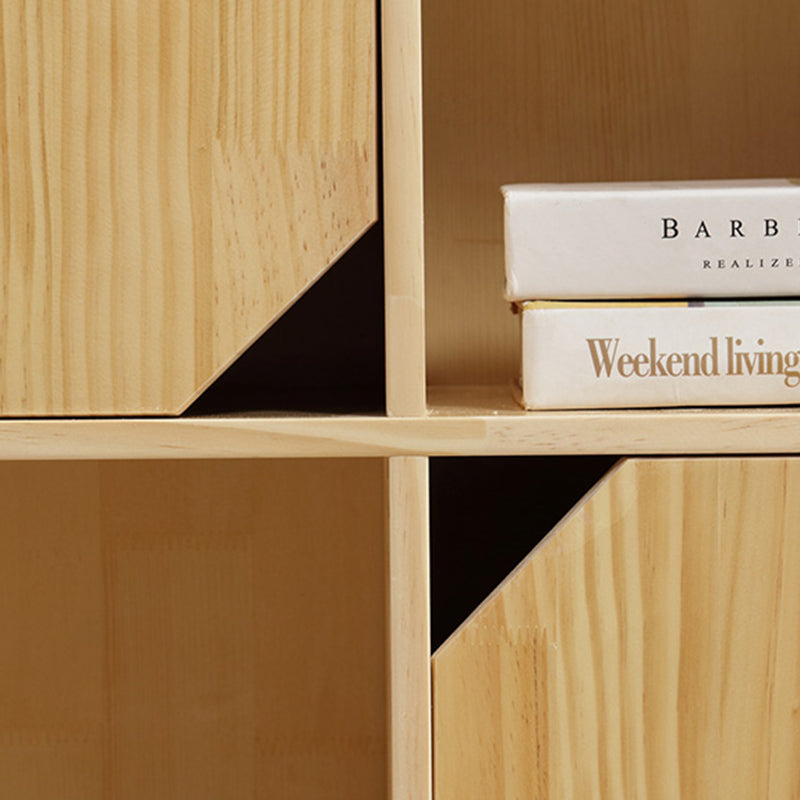 Houten gesloten achterste boekenkast standaard natuurlijke boekenplank met planken