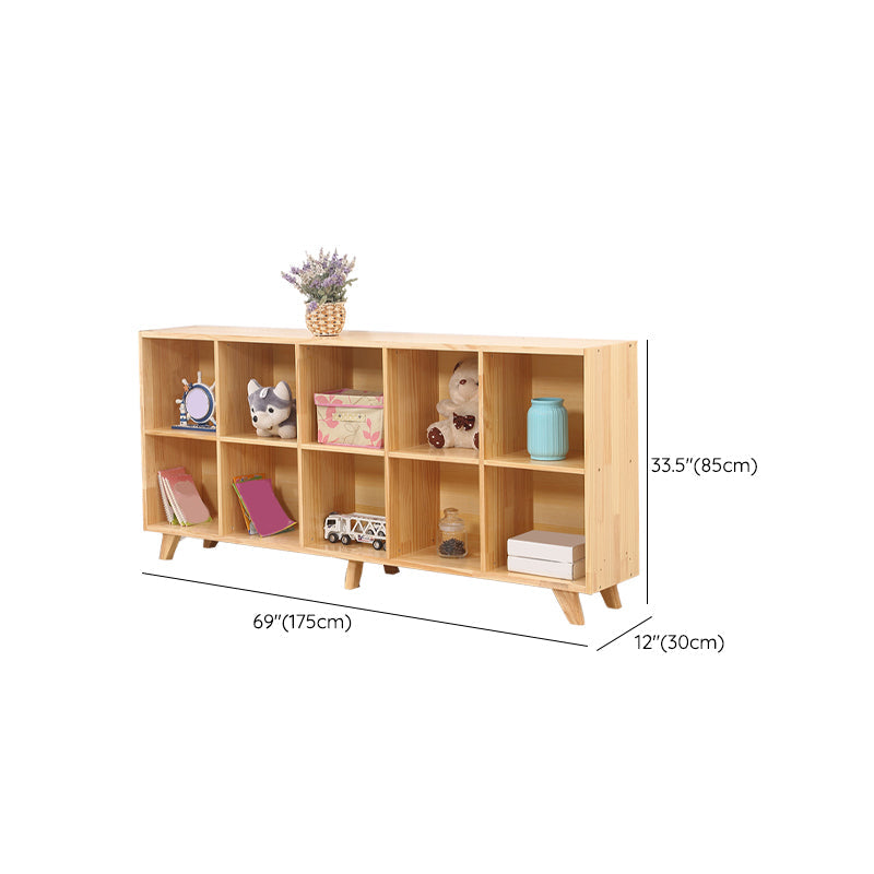 Houten gesloten achterste boekenkast standaard natuurlijke boekenplank met planken
