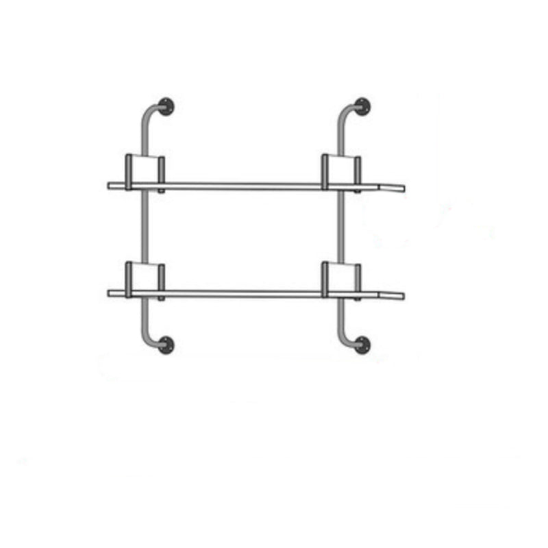 Contemporary Engineered Wood Bookshelf Floating White Bookcase