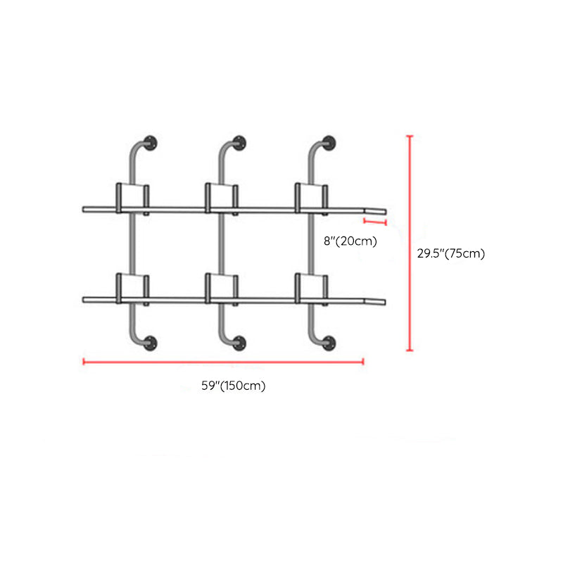 Contemporary Engineered Wood Bookshelf Floating White Bookcase