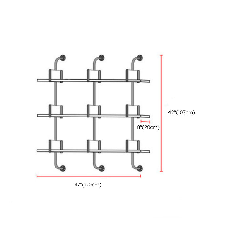 Contemporary Engineered Wood Bookshelf Floating White Bookcase