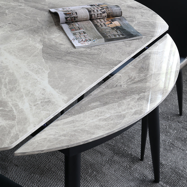 Juego de mesa de comedor extensible 1/4/5/7 Piezas con muebles de cocina de base de metal