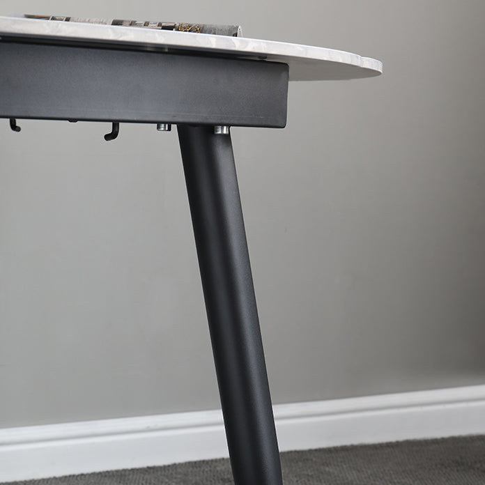 Juego de mesa de comedor extensible 1/4/5/7 Piezas con muebles de cocina de base de metal