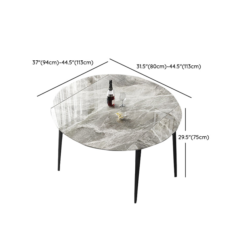 Juego de mesa de comedor extensible 1/4/5/7 Piezas con muebles de cocina de base de metal