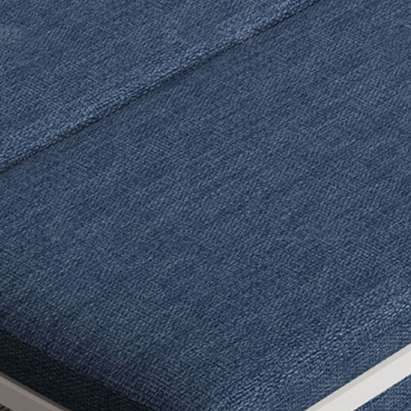 Scandinavian Blue Futon Sleeper Sofa Square Arms Futon and Mattress Clearhalo 'furn' 'furn_futons' 'Furniture' 'Futons & Daybeds' 'Futons' 'Living Room Furniture' 7318094