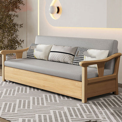 Canapé-lit futon pliable contemporain armes carrées futon et matelas