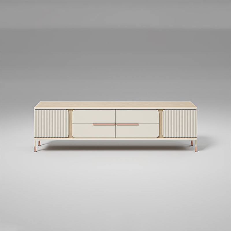 Glam TV Media Console Wooden TV Stand Console with 4 Drawers 71"L x 16"W x 19"H Clearhalo 'furn' 'furn_tv_stands_entertainment_centers' 'Furniture' 'Living Room Furniture' 'TV Stands & Entertainment Centers' 'TV Stands & Media Storage Furniture' 'tv_stands_entertainment_centers' 7319235
