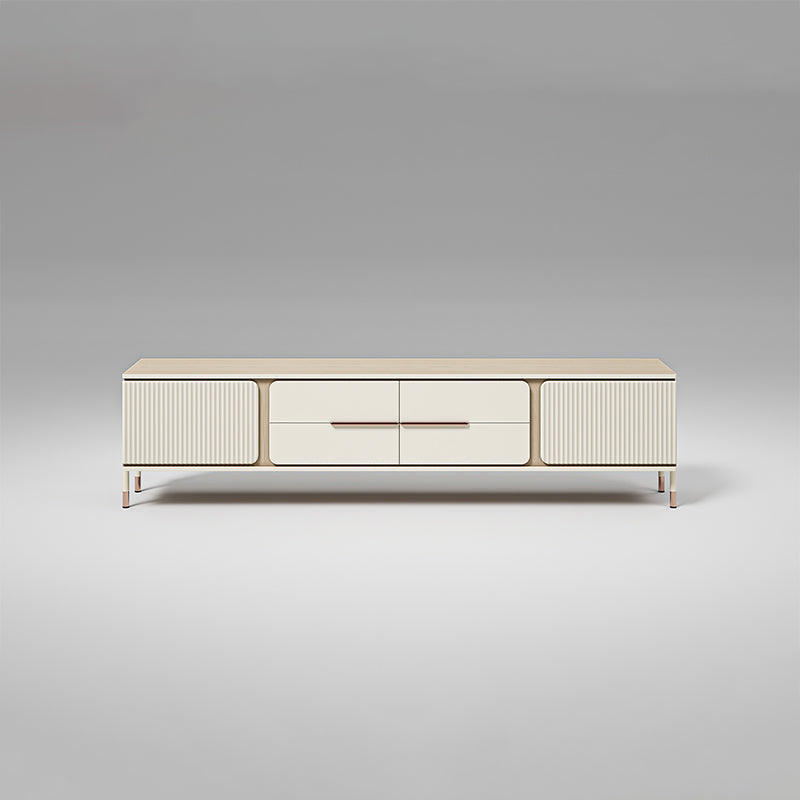 Glam TV Media Console Wooden TV Stand Console with 4 Drawers 79"L x 16"W x 19"H Clearhalo 'furn' 'furn_tv_stands_entertainment_centers' 'Furniture' 'Living Room Furniture' 'TV Stands & Entertainment Centers' 'TV Stands & Media Storage Furniture' 'tv_stands_entertainment_centers' 7319237